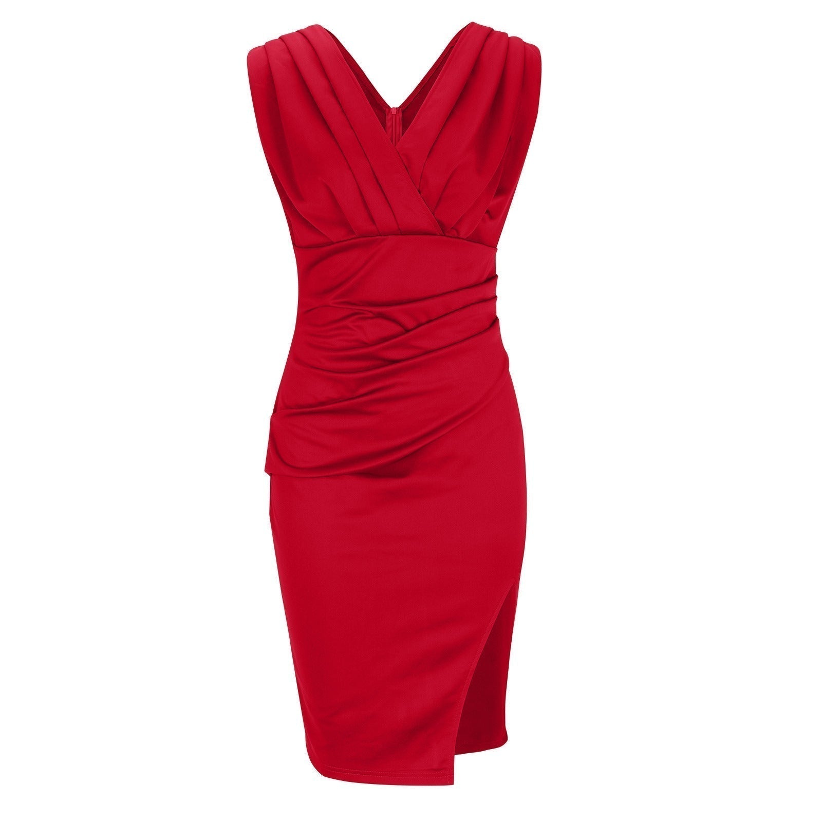 Isa | Elegante Jurk met V-hals en Chic Split