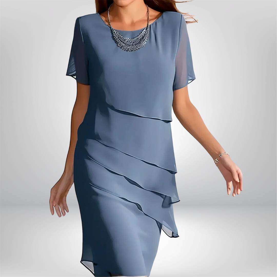 NOORÉ | Elegante Jurk met Flatterende Gelaagdheid