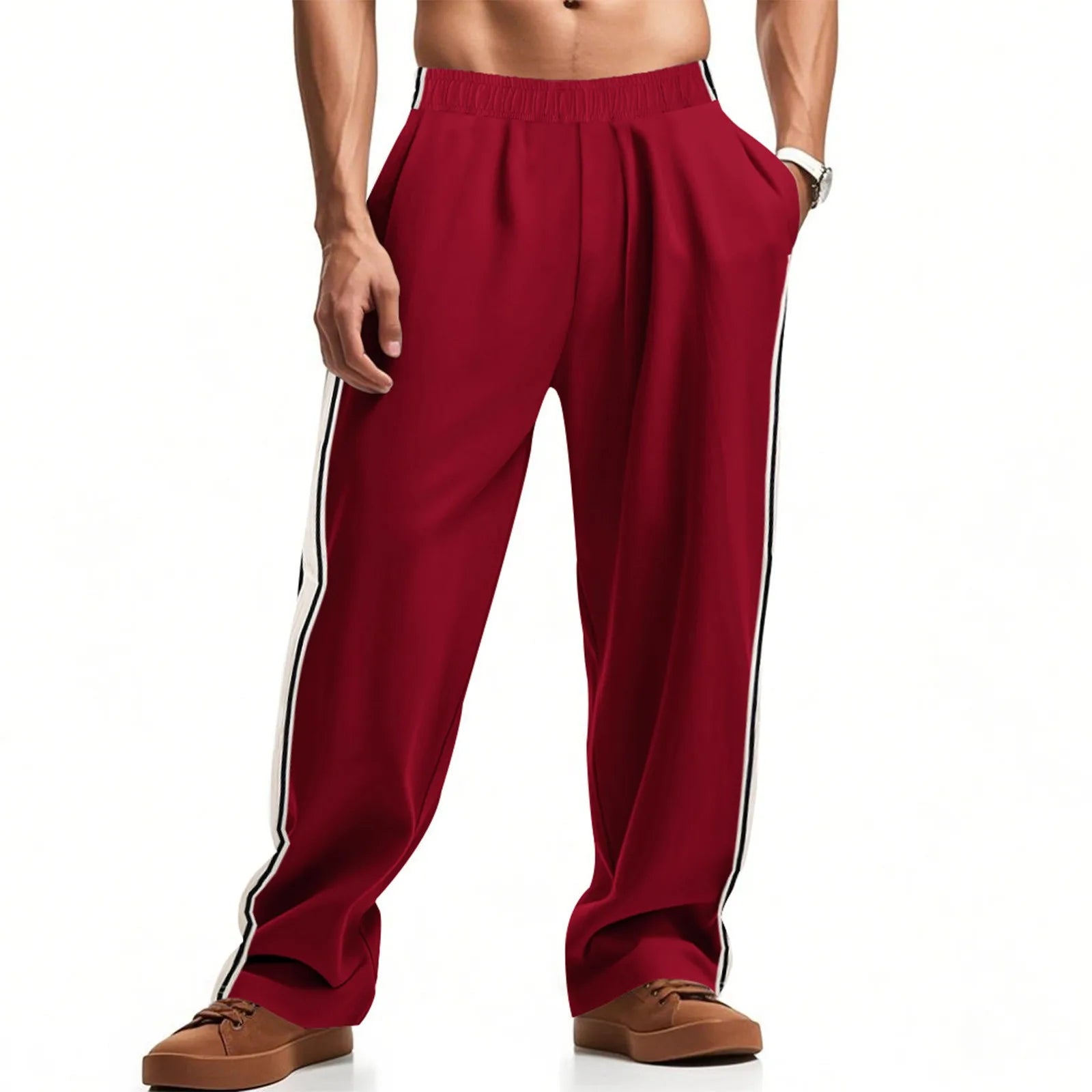 Comfortabel Sweatpants met Rits en Elastische Taille voor Heren