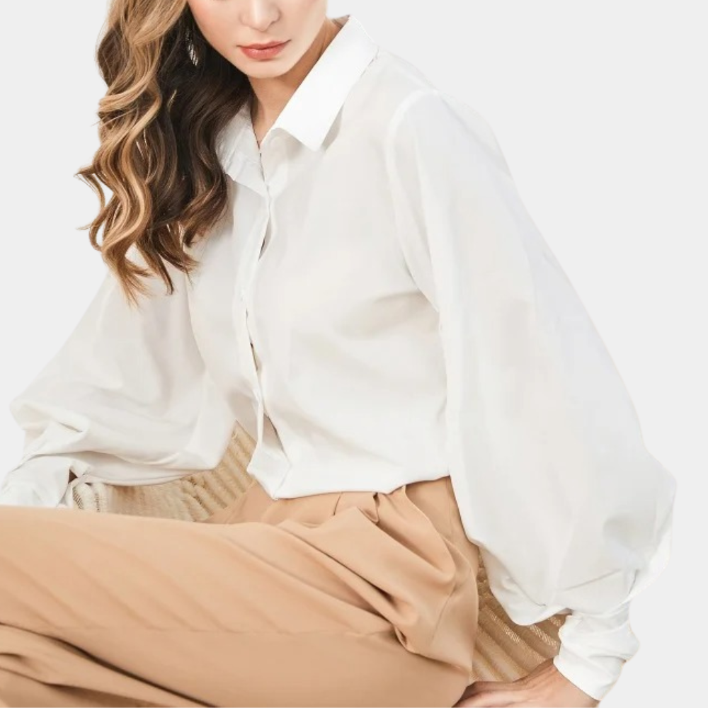Clarissa™ Stijlvolle Damesblouse met Pofmouwen