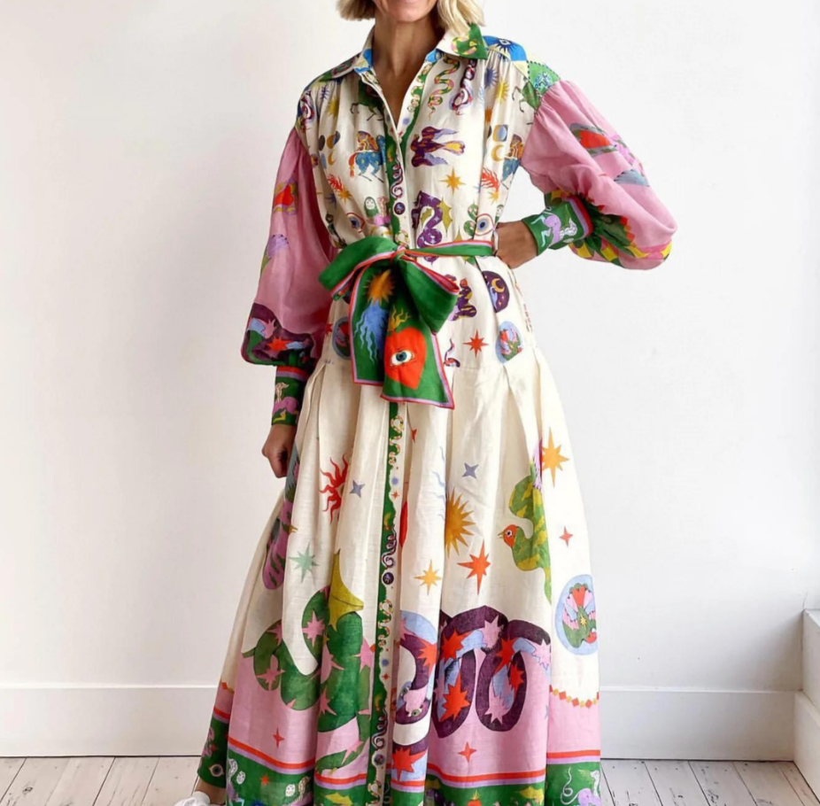 Fiora | Elegante en Kleurrijke Ceremonie Jurk