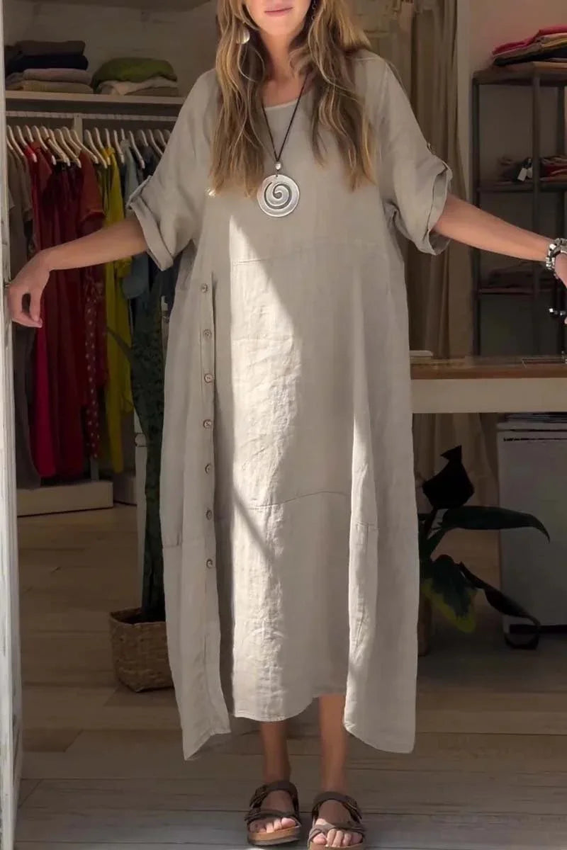 SÉLENA | Elegante en Casual Jurk met Knopen
