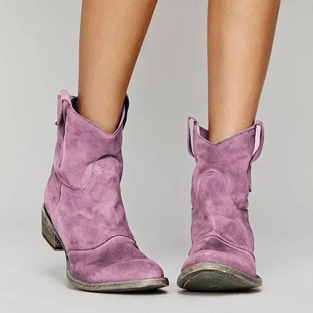 CALYPSO | Elegante Vintage Western Enkellaarsjes