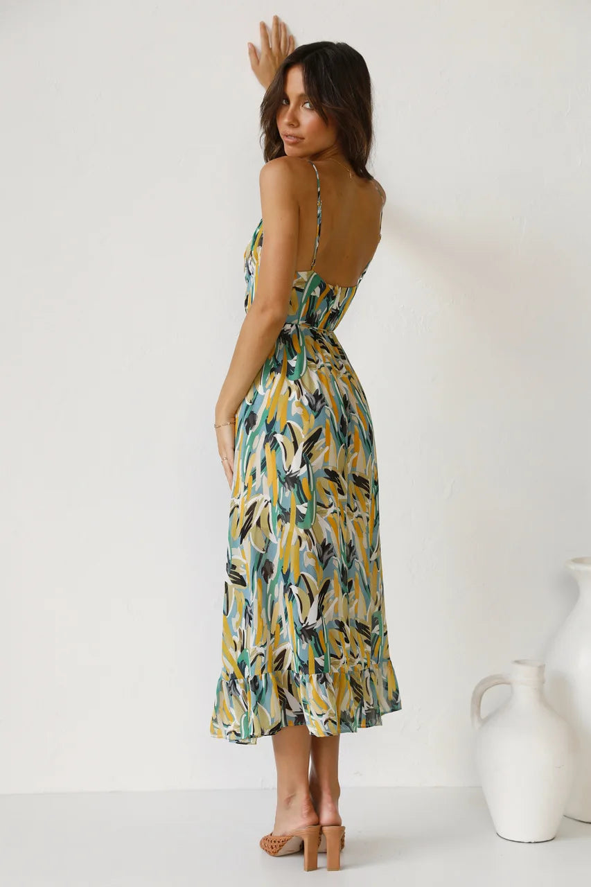 GABRIELLA | Gedrukt Zomerjurk met Frisse Comfort en Zonnige Stijl voor Vrije Dagen