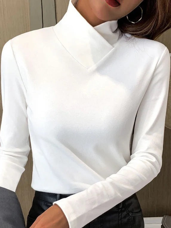 Veerle™ Elegante Top met Asymmetrische Kraag