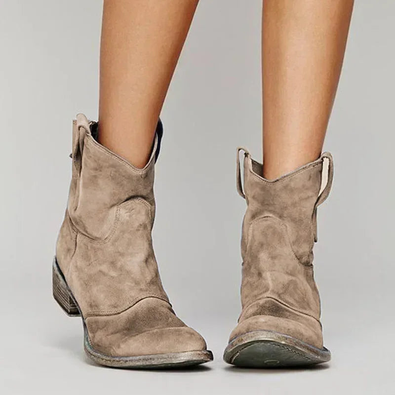 CALYPSO | Elegante Vintage Western Enkellaarsjes