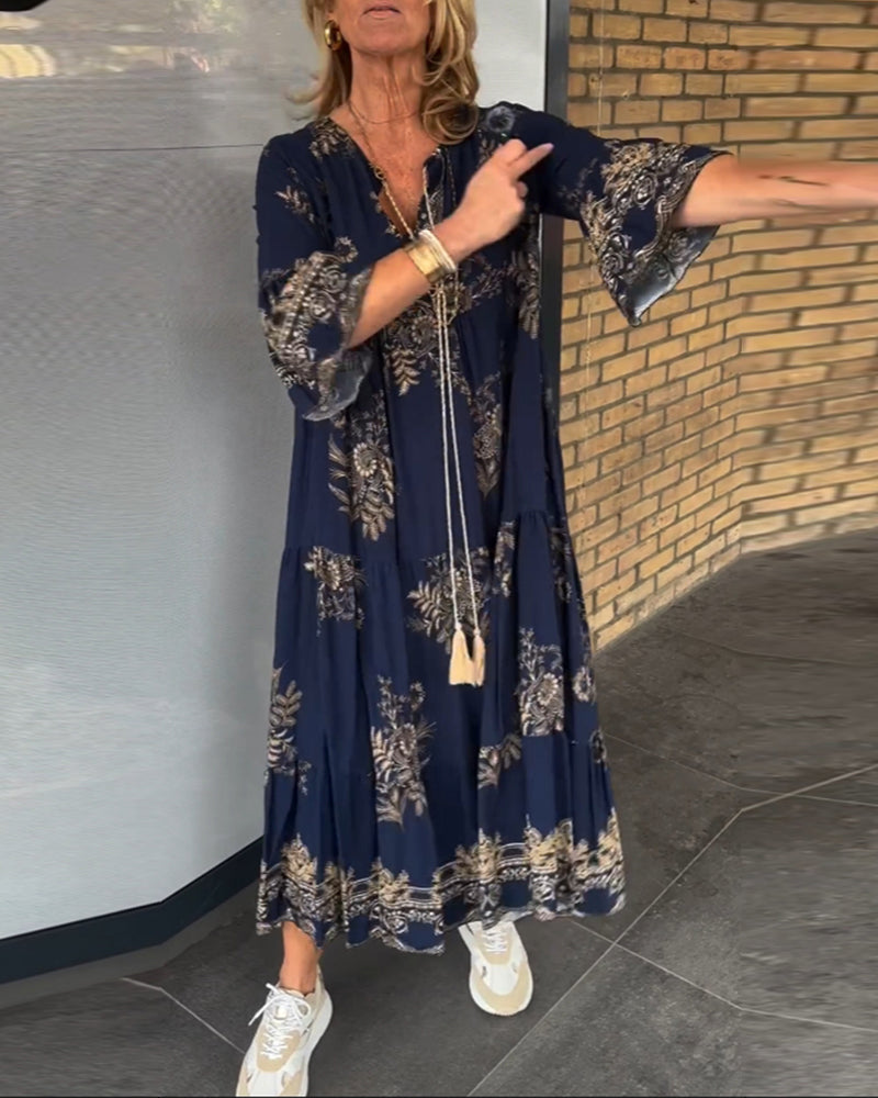 SERENA | Vintage Jurk voor Dagelijkse Elegantie en Moeiteloze Stijl