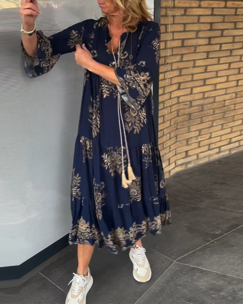 SERENA | Vintage Jurk voor Dagelijkse Elegantie en Moeiteloze Stijl