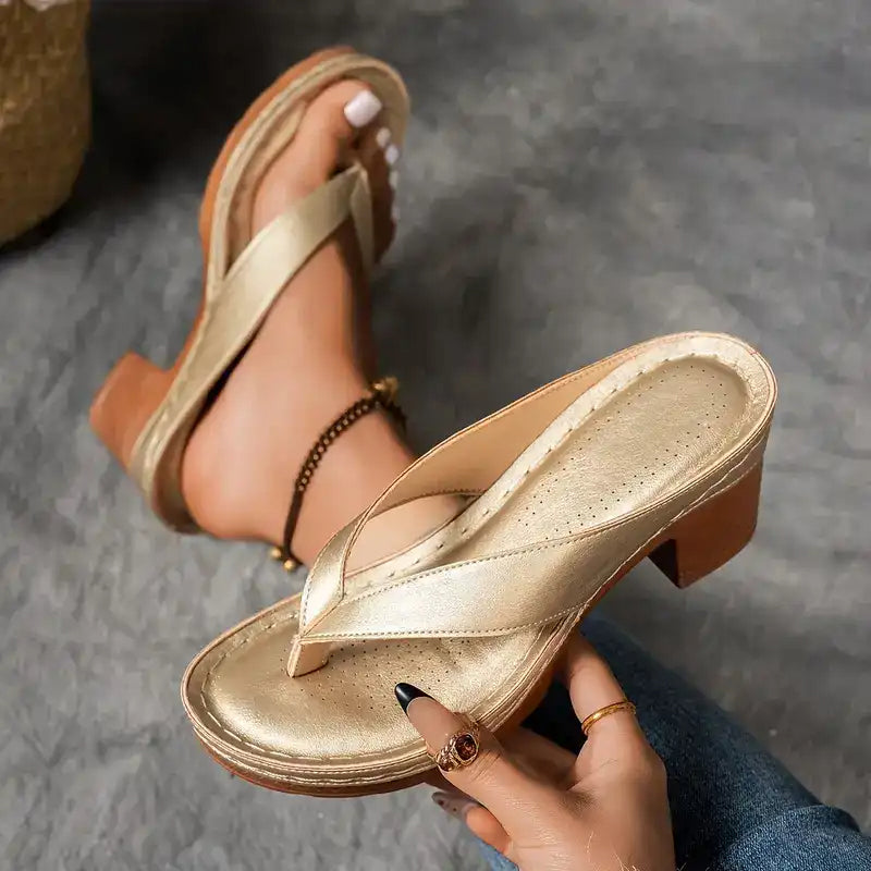 ALLEGRA | Hakken met Hoge Hak voor Natuurlijke Slankheid en Elegante Zomercomfort