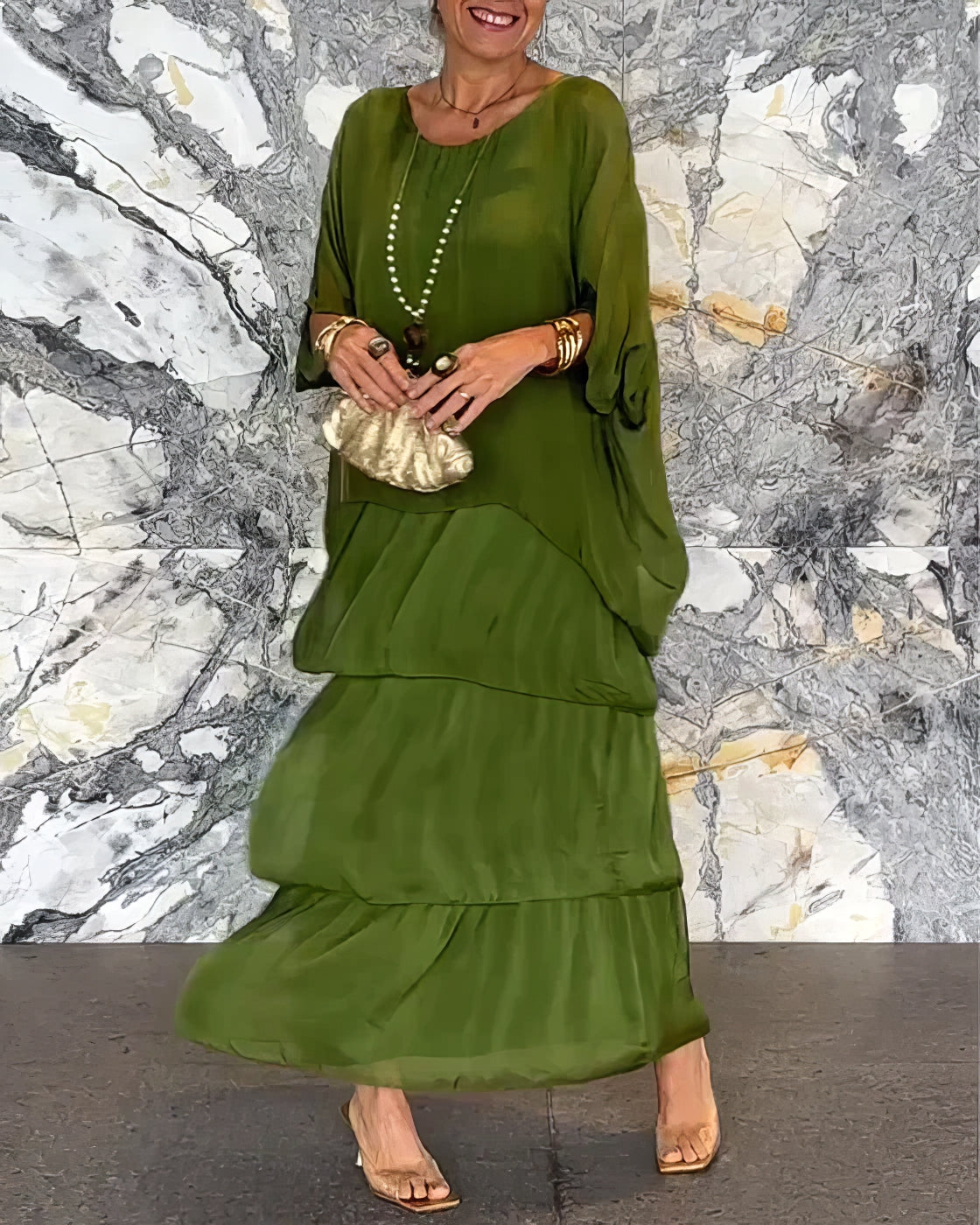 Caroline | Elegante Maxi Jurk Comfortabel voor Alle Gelegenheden