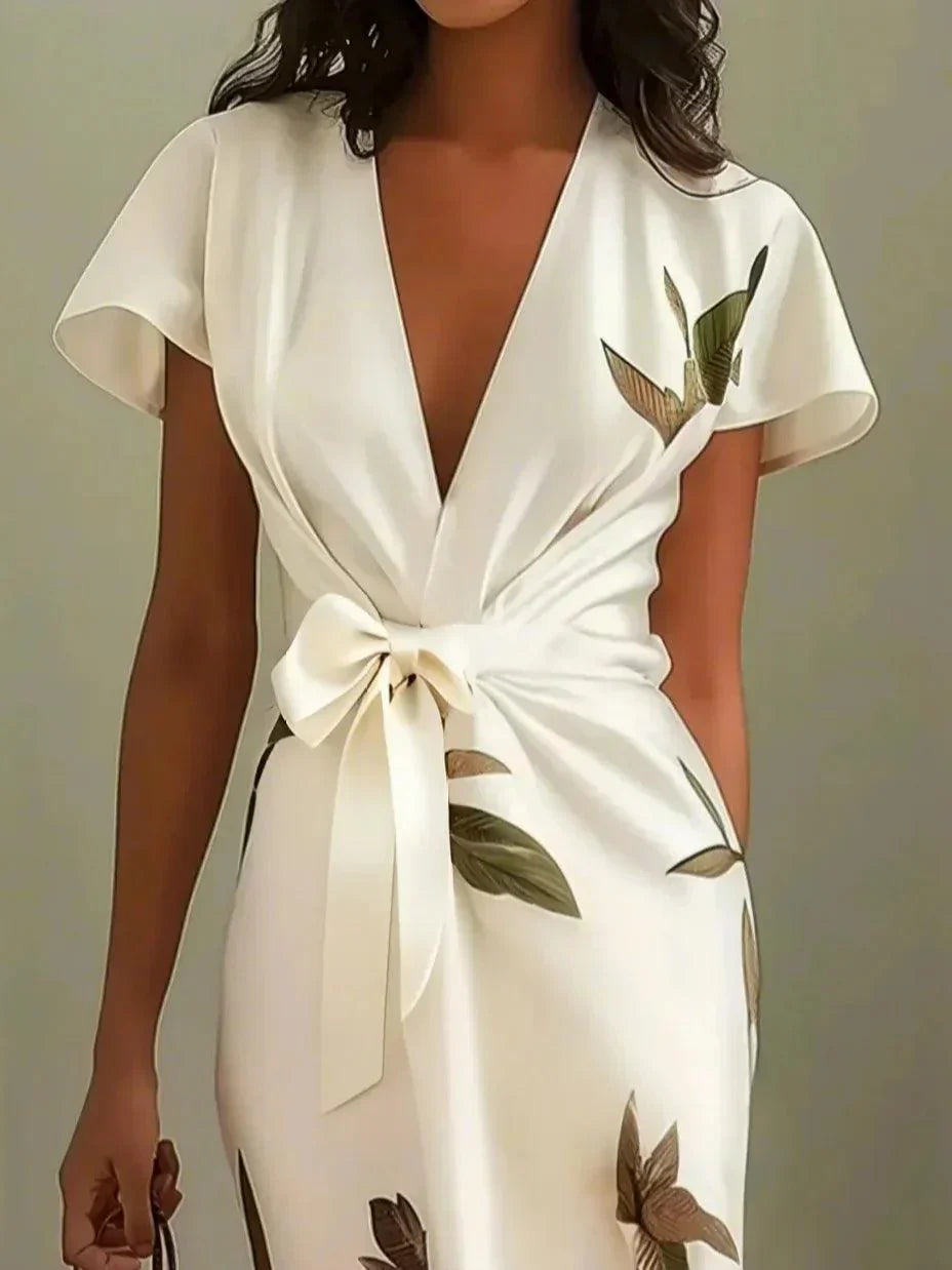 NOOR | Feestjurk met Botanische Print voor Bruiloften en Diners