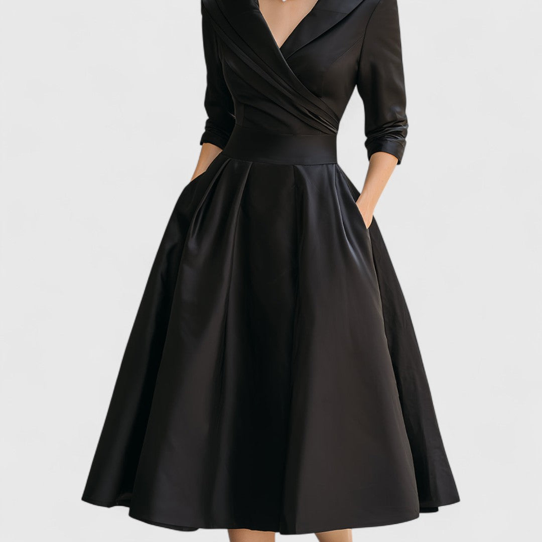 Teresa™ | Midi jurk met een elegante snit en een flatterende silhouet