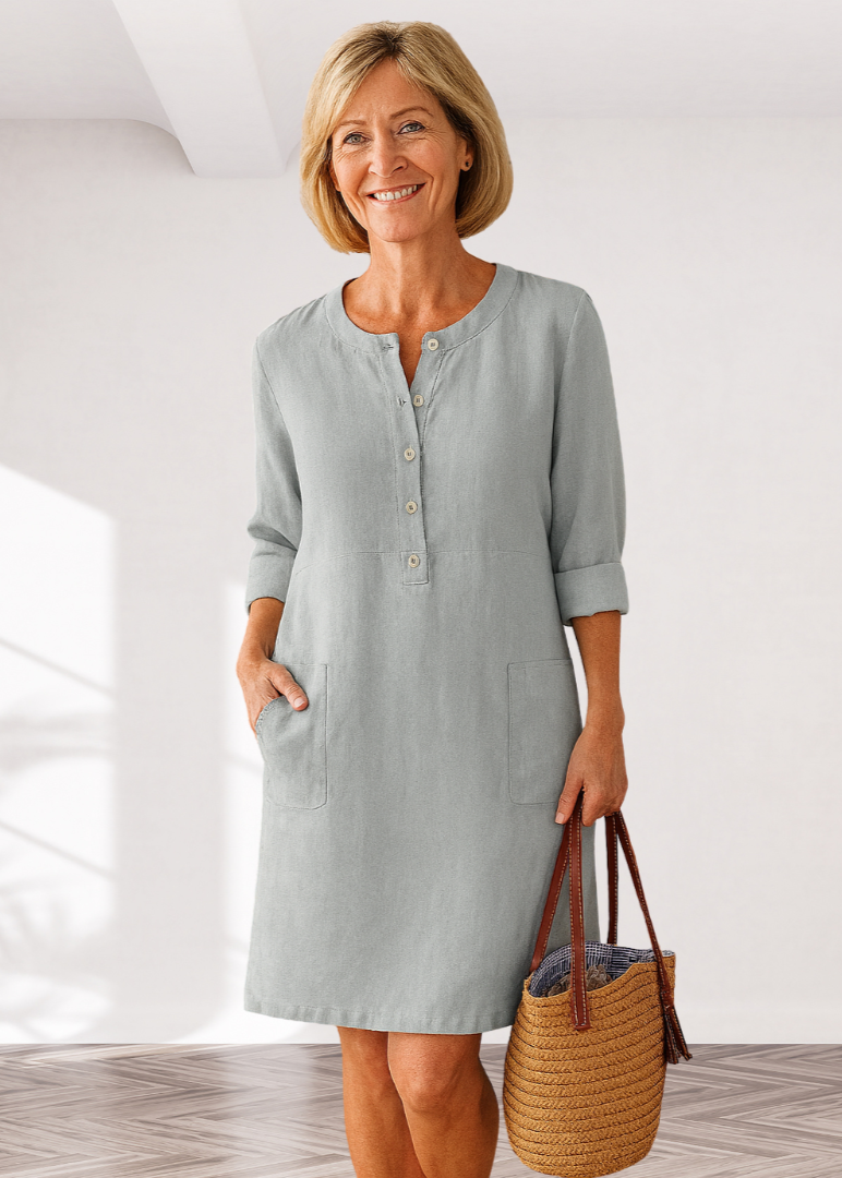 EVI | Casual Damesjurk met Relaxte Pasvorm en Tijdloze Look voor Elke Dag