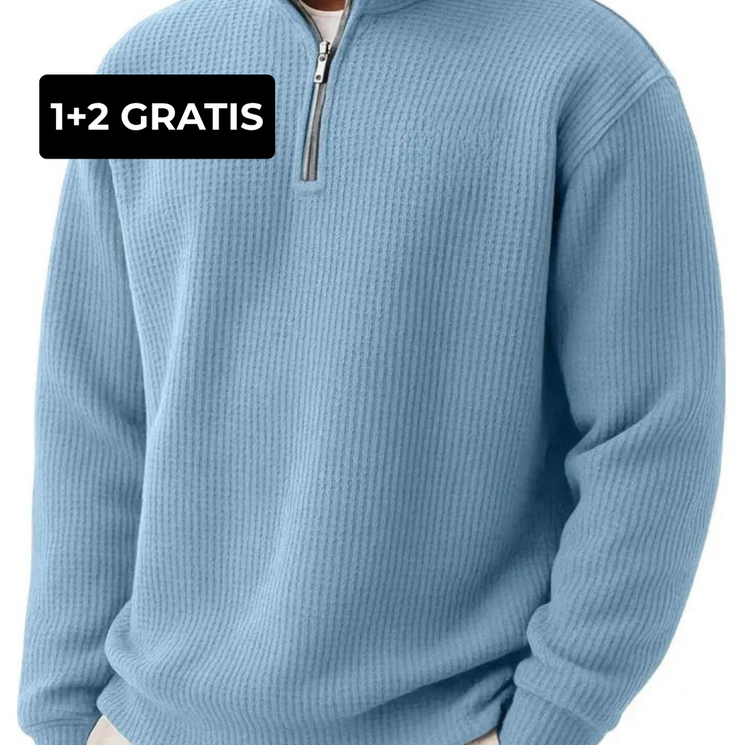 NK | Trui met kraag en ritssluiting tot de helft (GELEVERD MET LOGO)