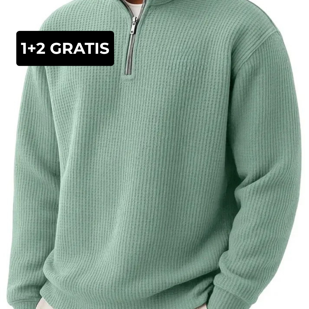 NK | Trui met kraag en ritssluiting tot de helft (GELEVERD MET LOGO)