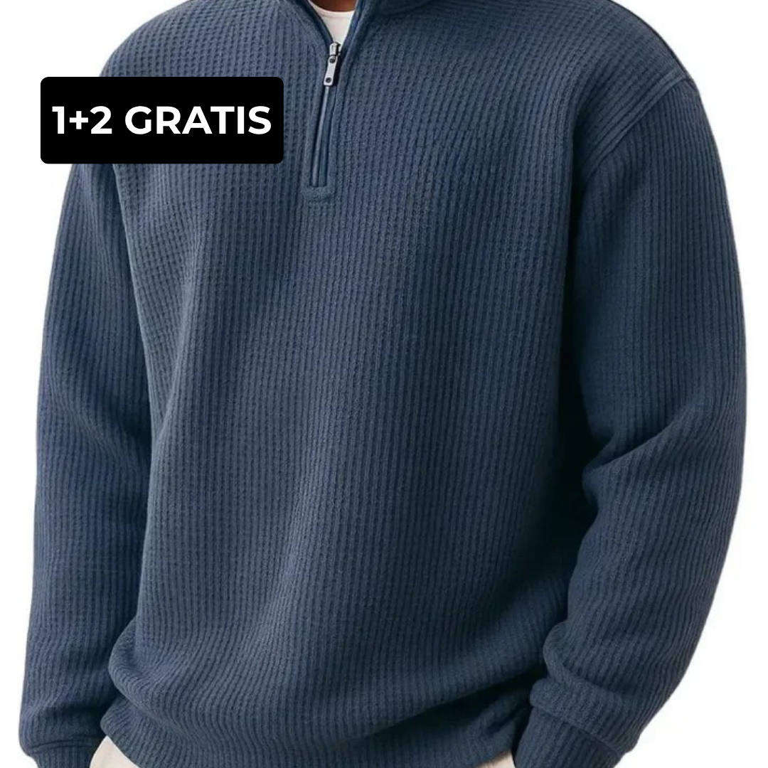 NK | Trui met kraag en ritssluiting tot de helft (GELEVERD MET LOGO)