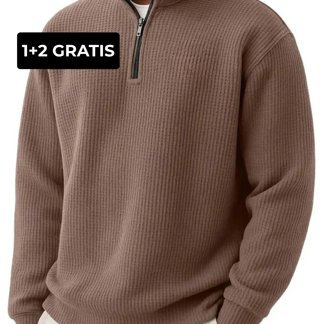 NK | Trui met kraag en ritssluiting tot de helft (GELEVERD MET LOGO)