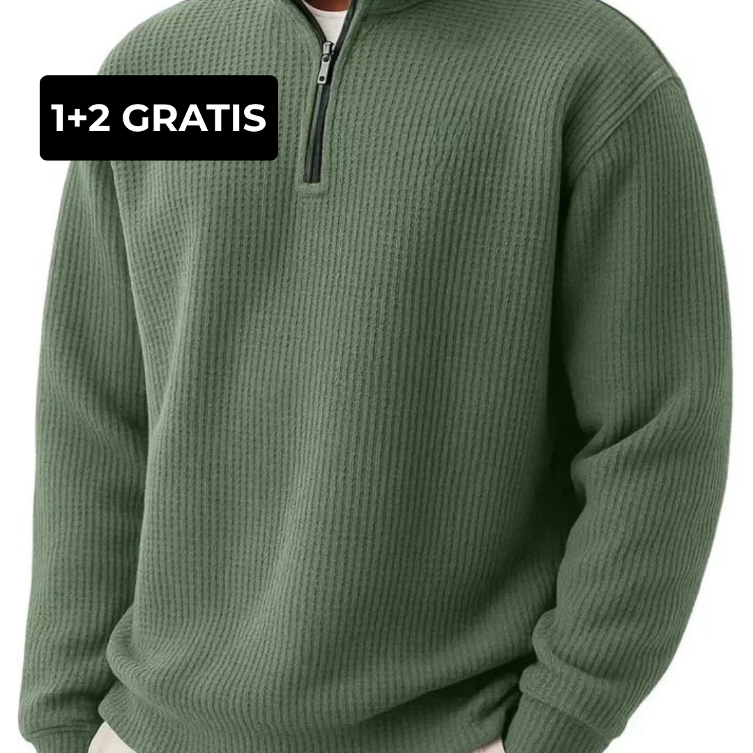 NK | Trui met kraag en ritssluiting tot de helft (GELEVERD MET LOGO)