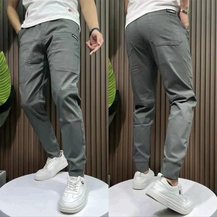 Skinny herenbroek met hoge stretch zakken