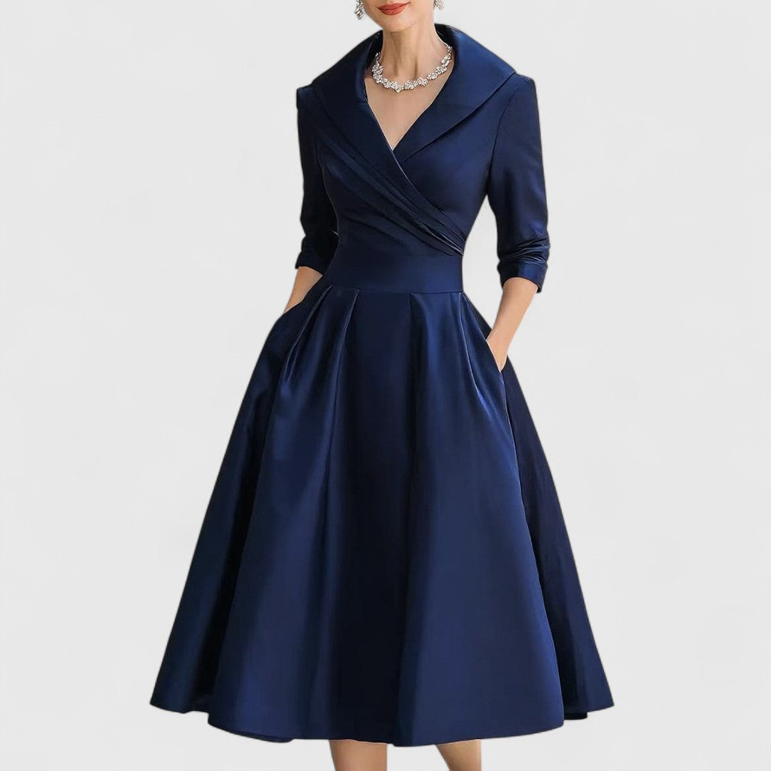 Teresa™ | Midi jurk met een elegante snit en een flatterende silhouet