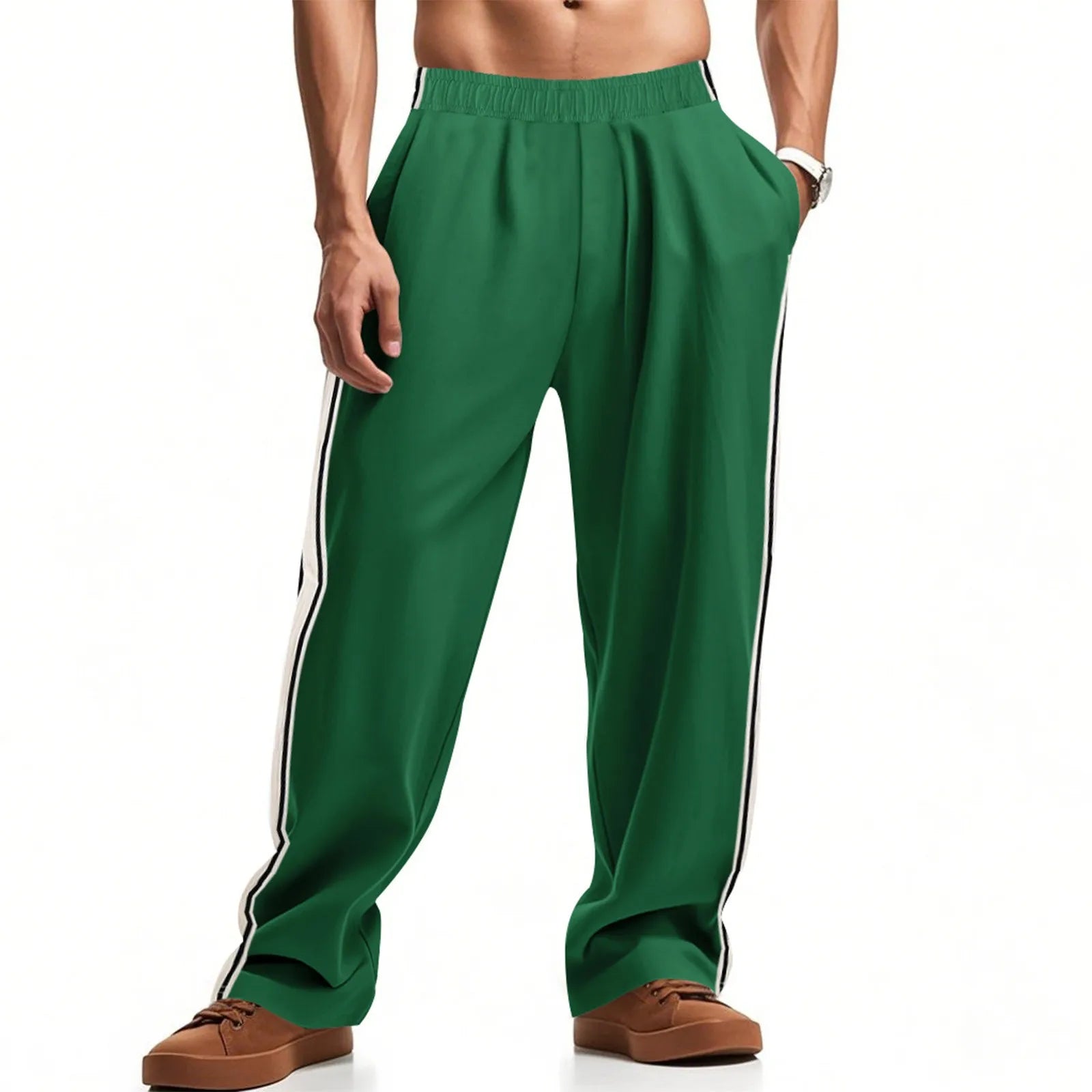 Comfortabel Sweatpants met Rits en Elastische Taille voor Heren