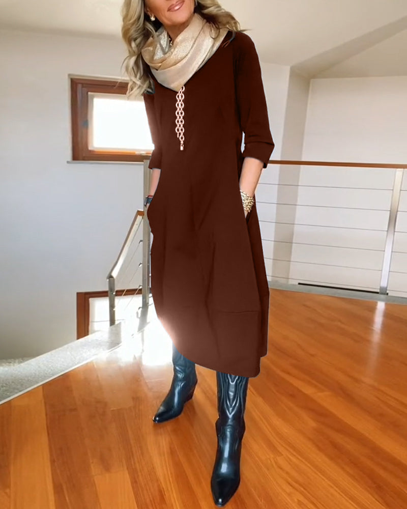 VALENTINA | Elegante Maxi Jurk die het Silhouet Verfijnt en Dagelijks Comfort Biedt