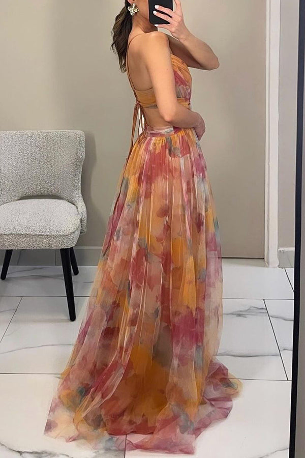 FLORELLA | Maxi Boheemse Jurk met Romantische Bloemenprint