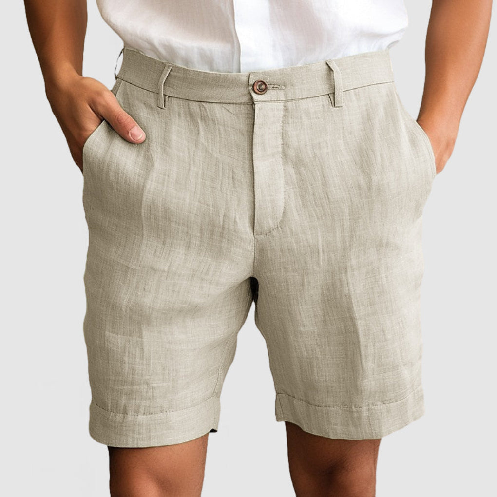Heren Comfortabel katoenen linnen shorts
