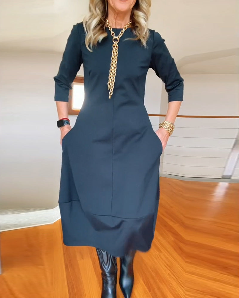 VALENTINA | Elegante Maxi Jurk die het Silhouet Verfijnt en Dagelijks Comfort Biedt
