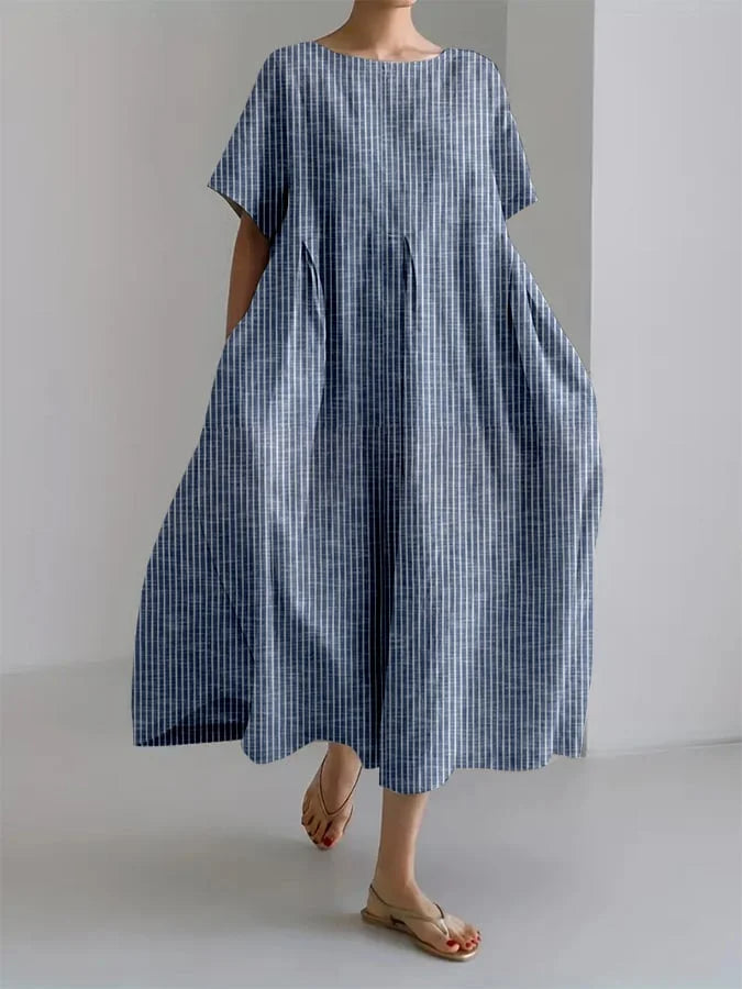 BIANCA | Lange Casual Jurk met Comfortabele Snit en Retro Stijl voor Elke Dag