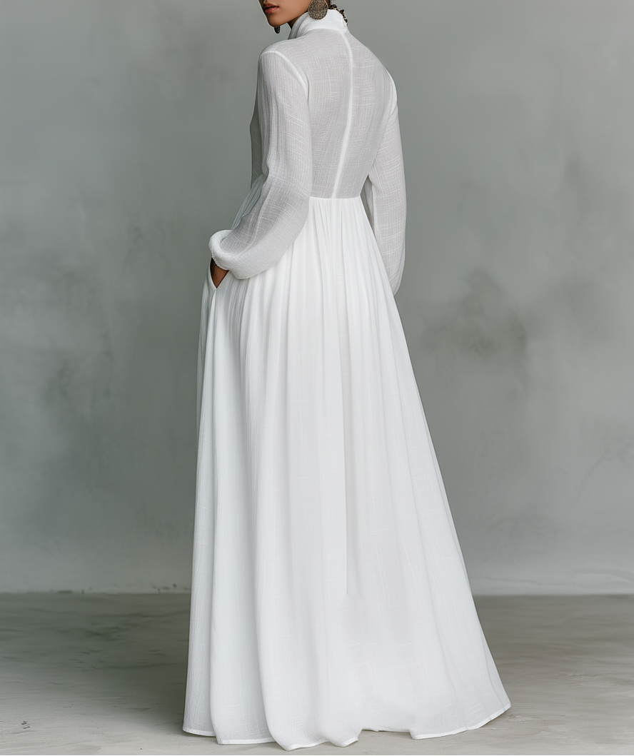 Elisa™ | Maxi Jurk met Tijdloze Elegantie en Flatterende Valling voor Elke Dag