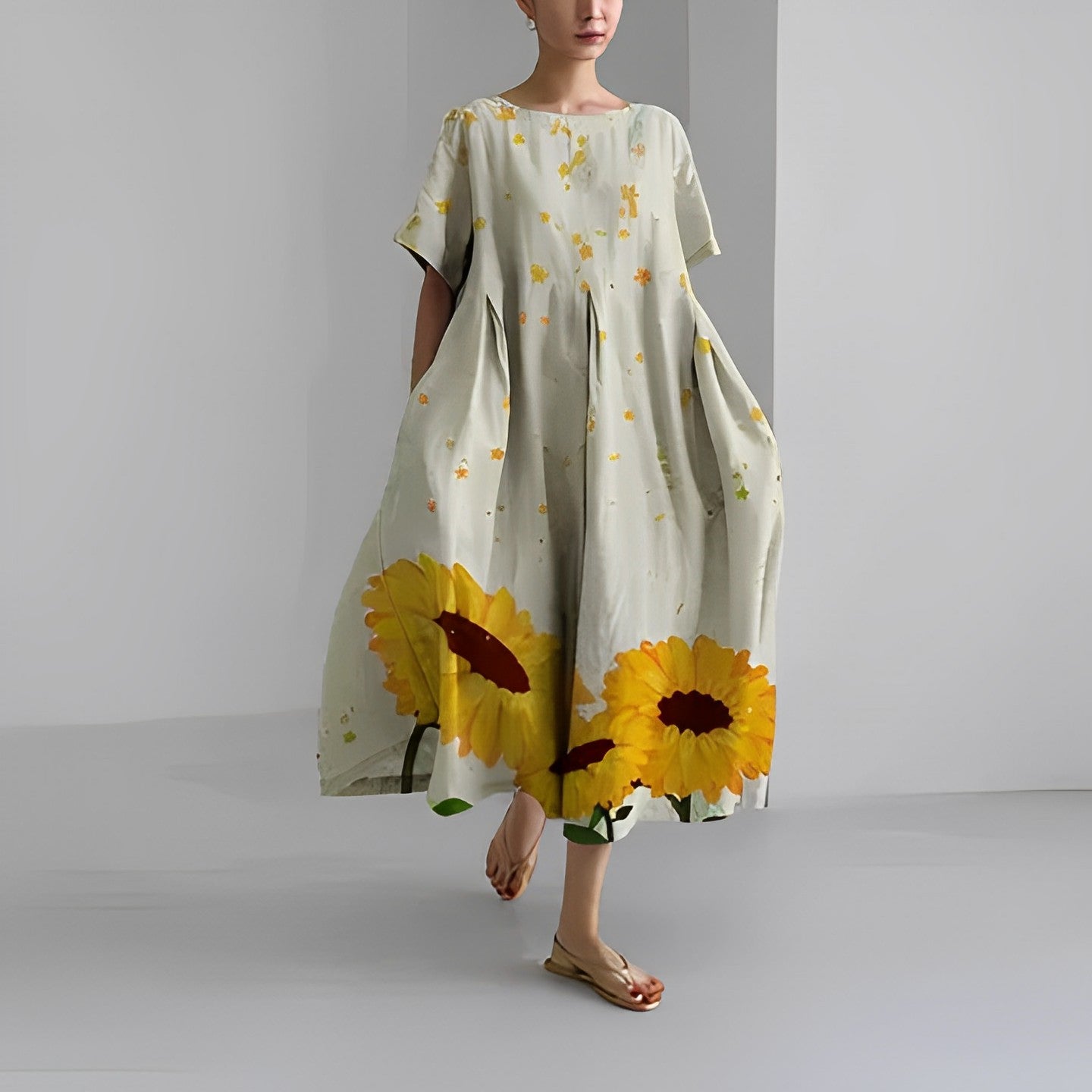 CÉLESTINE | Bohemian Bloemenjurk voor een Natuurlijke en Romantische Stijl