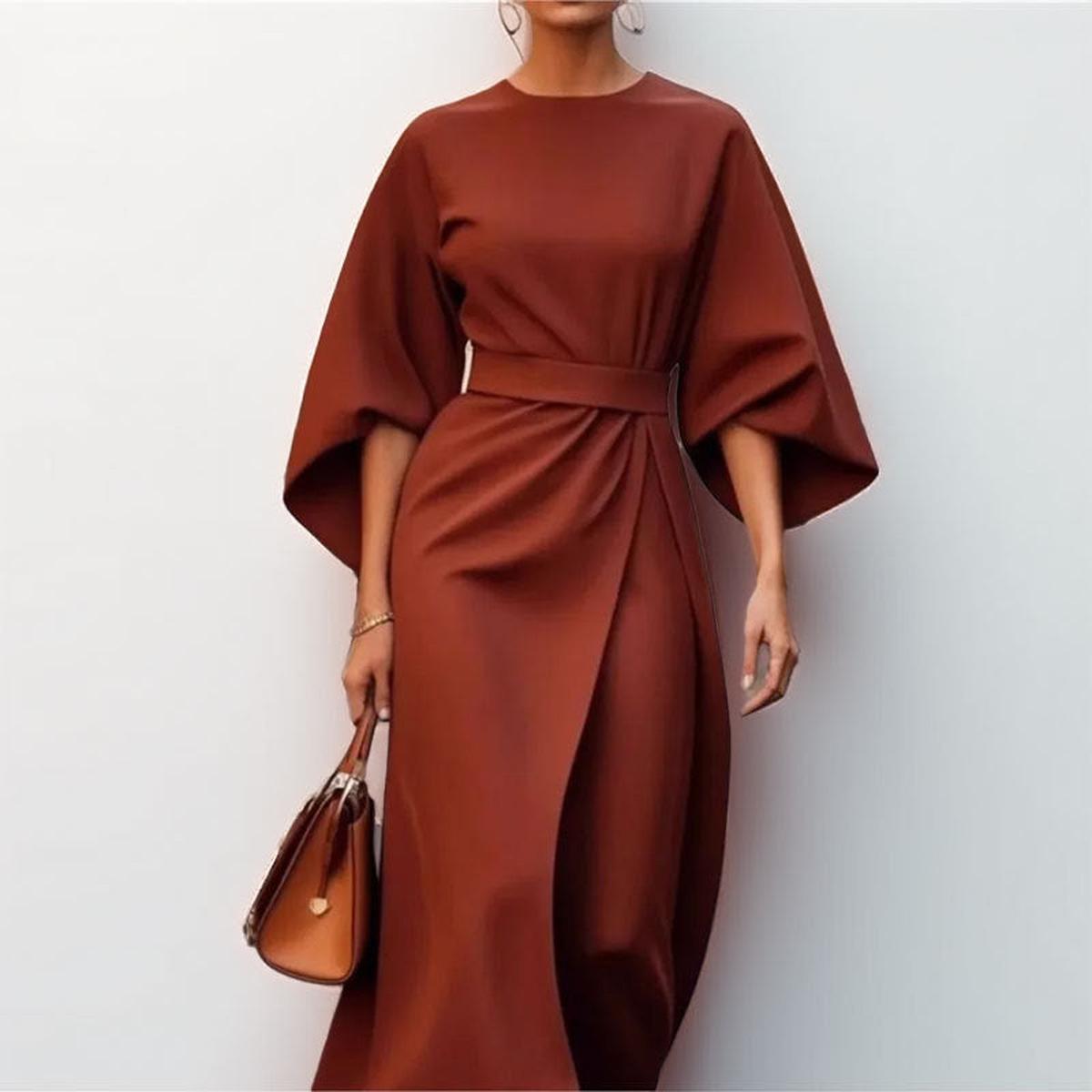 VIVIENNE | Elegante Kimono Maxi Jurk met Accenttaille