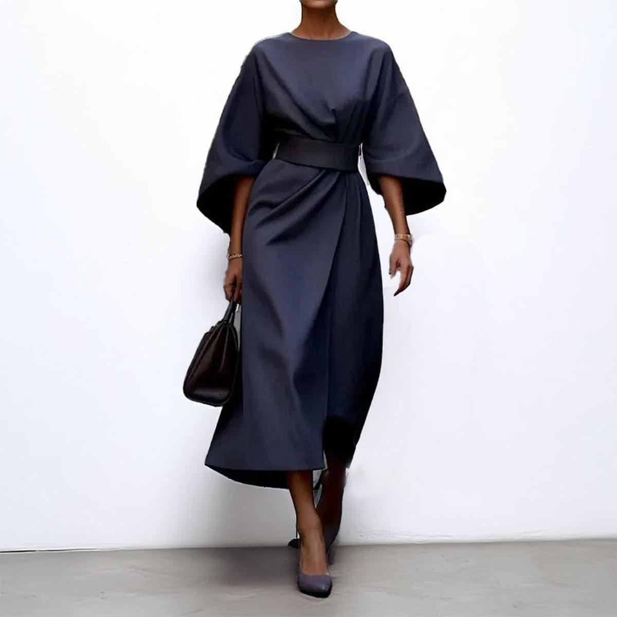 VIVIENNE | Elegante Kimono Maxi Jurk met Accenttaille