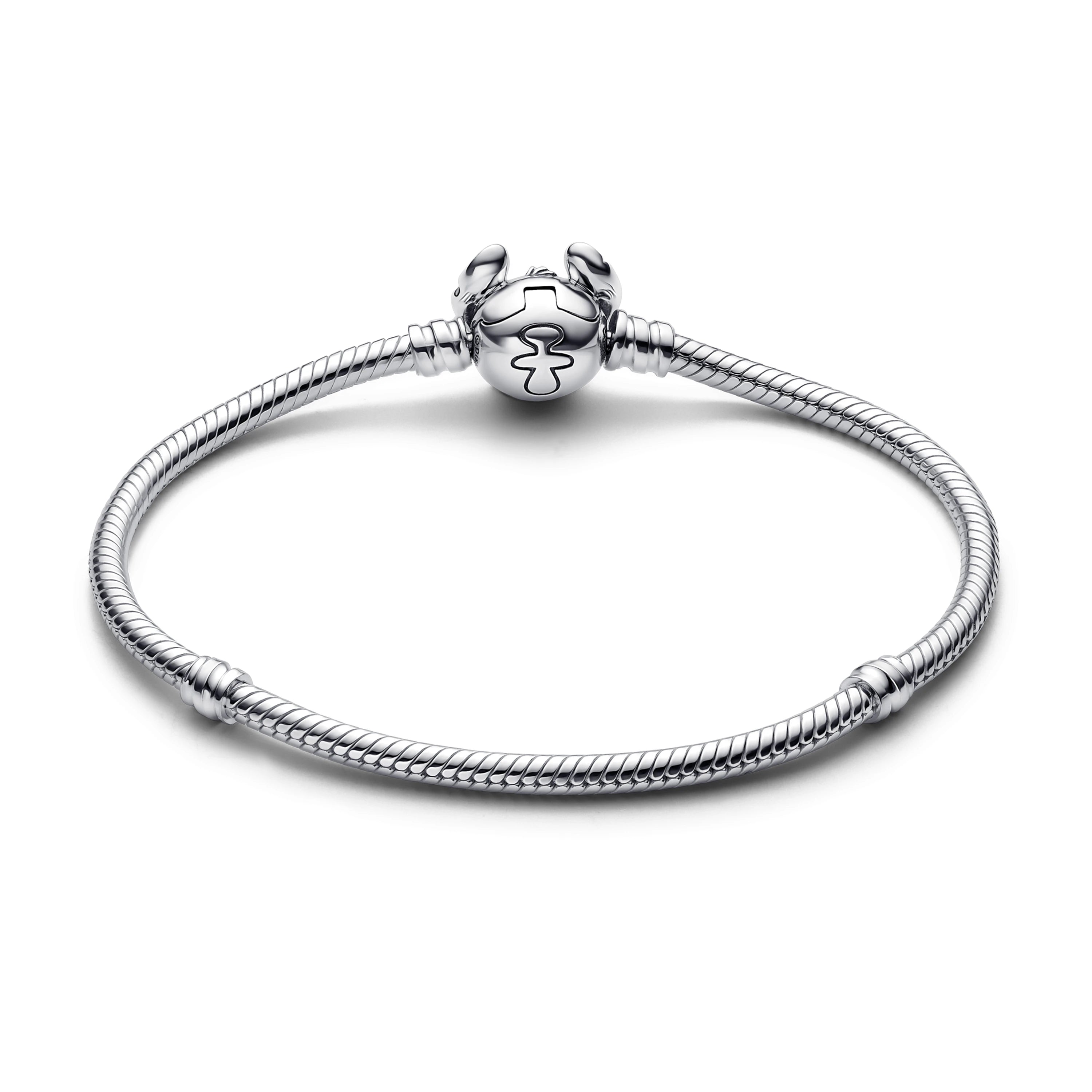 Sterling Silver Mickey Shell Charm Bracelet