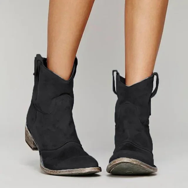 CALYPSO | Elegante Vintage Western Enkellaarsjes