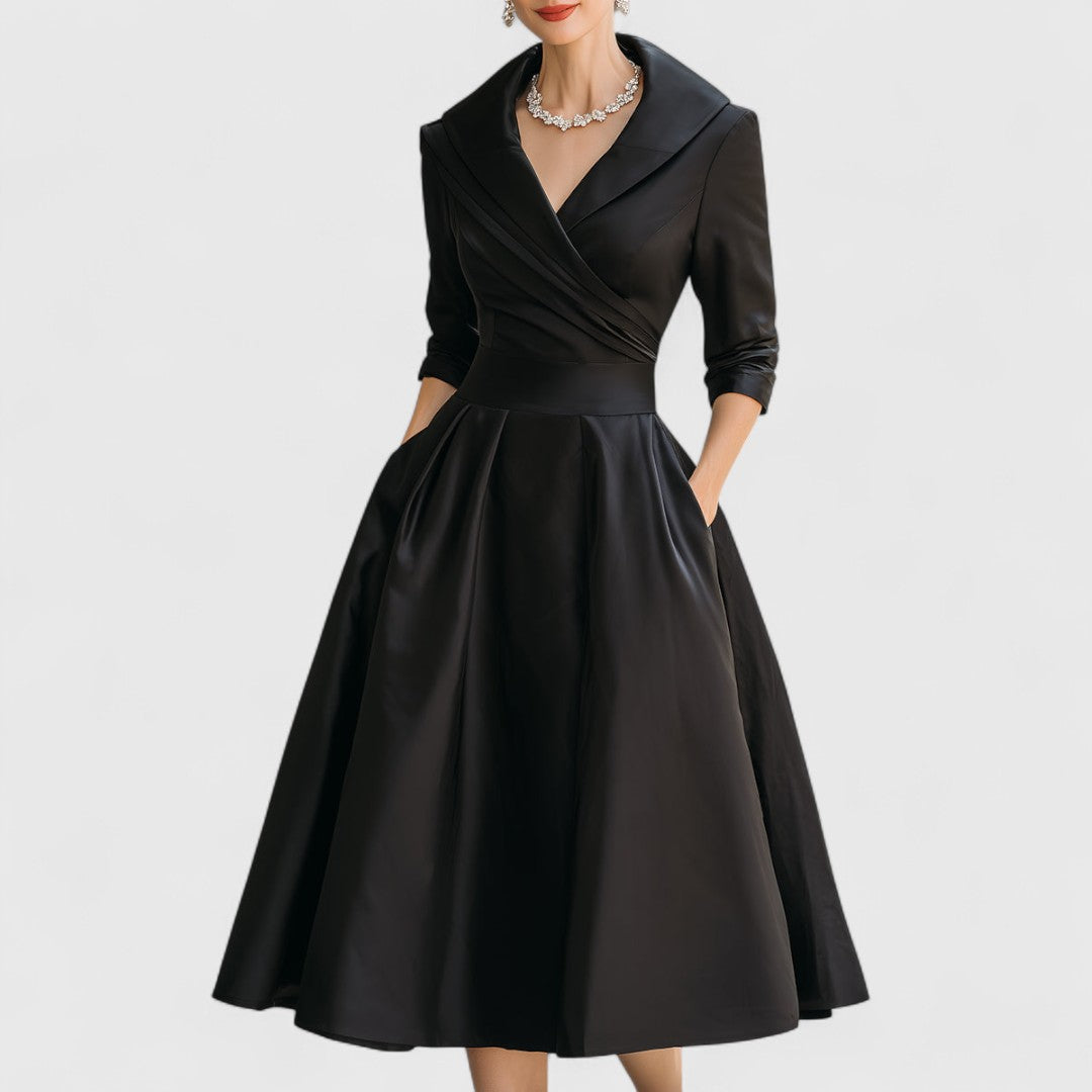 Teresa™ | Midi jurk met een elegante snit en een flatterende silhouet