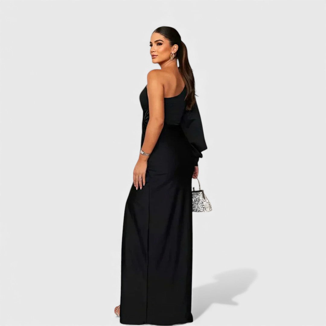 LYNN™ | Elegante Maxi Jurk met One-Shoulder Pasvorm voor Avond & Feest