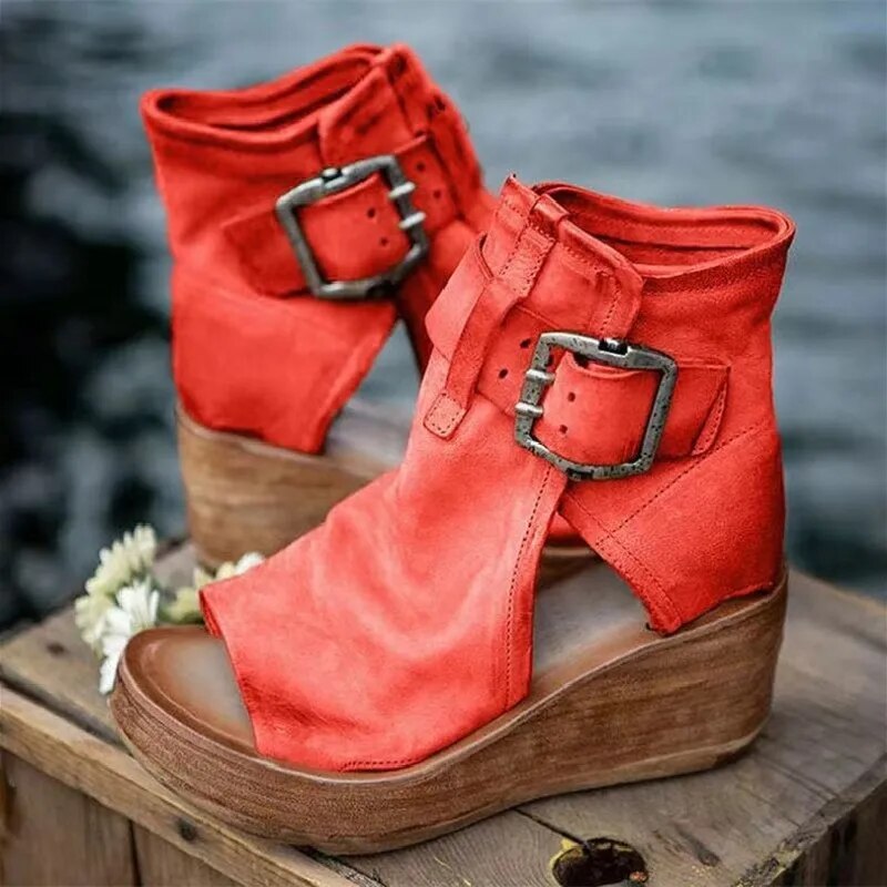 ELIANA | Orthopedische Sandalen met Hak en Omhulde Steun voor Boho Chic Stijl