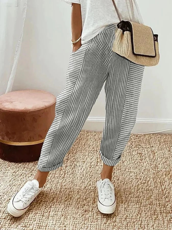 SOPHIA | Elegante en Casual Gestreepte Broek